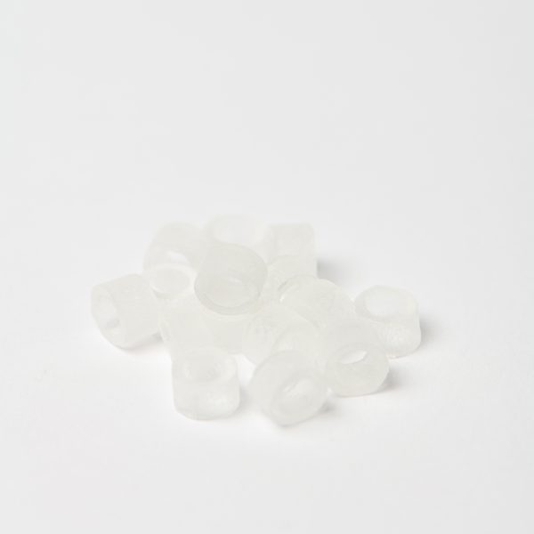 Pile of translucent No.3 (16oz) Extra-Strong Flex-Bands for FACIAL-FLEX®