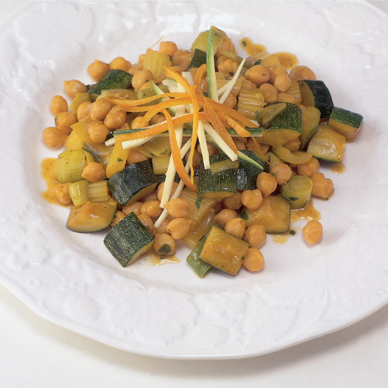 A plate of spicy chickpea casserole
