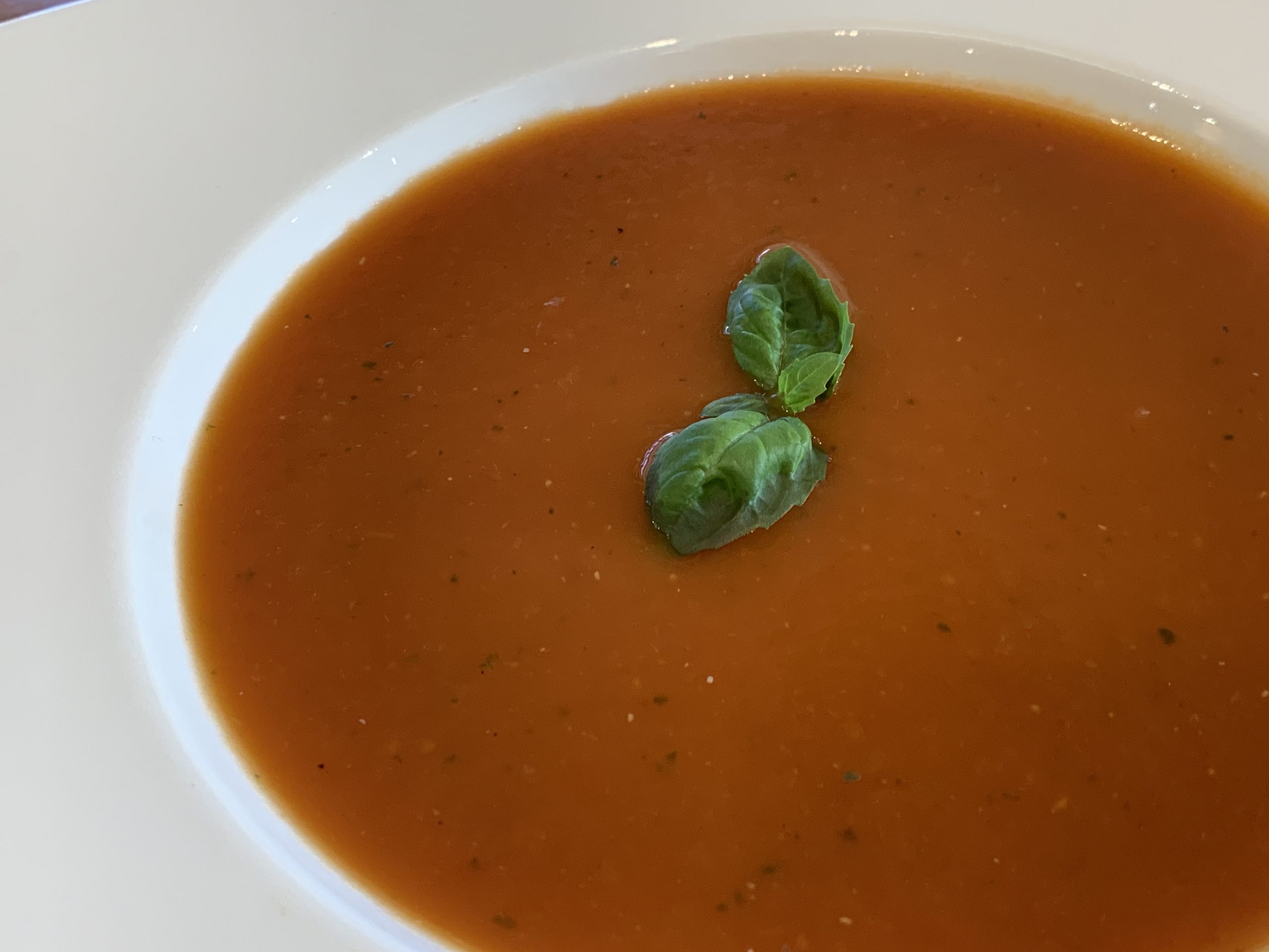 Spicy Fresh Tomato & Basil Soup