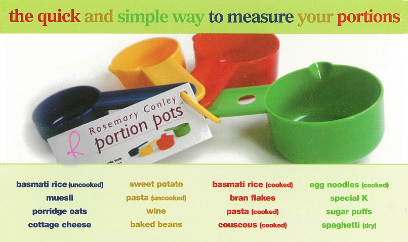 Portion Pots Instruction card