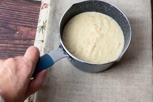 A saucepan contining Bread Sauce